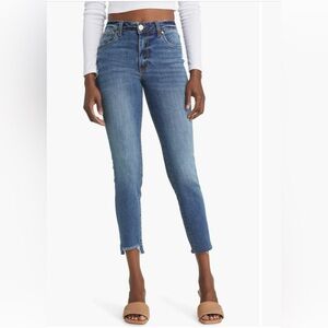 STS Blue. Erin High Rise. Raw Hem. Lightly Destructed. Ankle Jean. Size 32